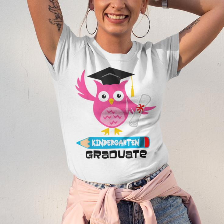 Kindergarten Graduation Tee Shirt Pink Owl T-Shir Unisex Jersey T-Shirt