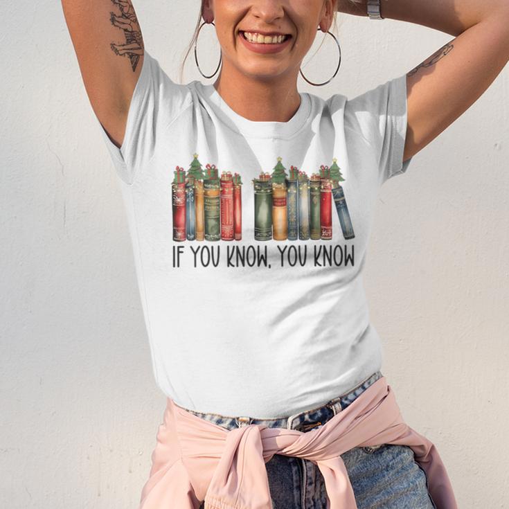 If You Know You Know 6 7 Reading Books Christmas Unisex Jersey T-Shirt