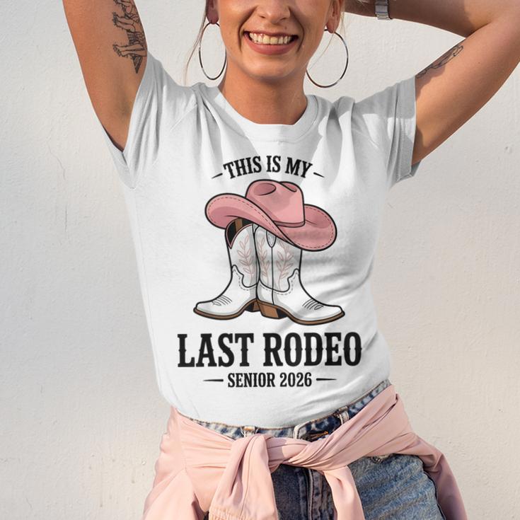 This Is My Last Rodeo Senior 2026 Cowgirl Graduation Unisex Jersey T-Shirt