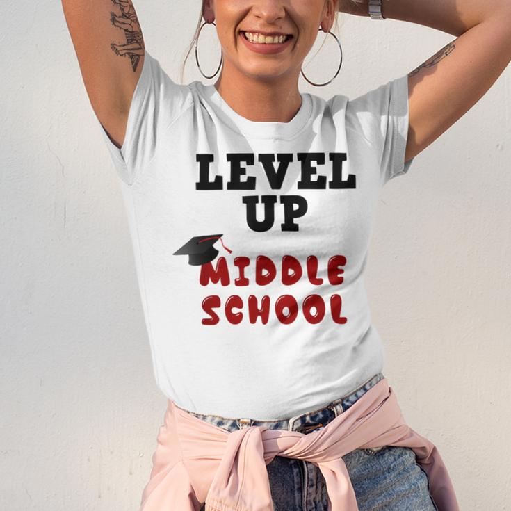 Level Up Middle School 5th Grade Graduation Unisex Jersey T-Shirt