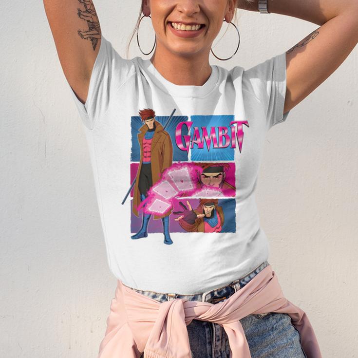 Marvel X-Men '97 Vintage Classic Gambit Comic Book Panels Unisex Jersey T-Shirt