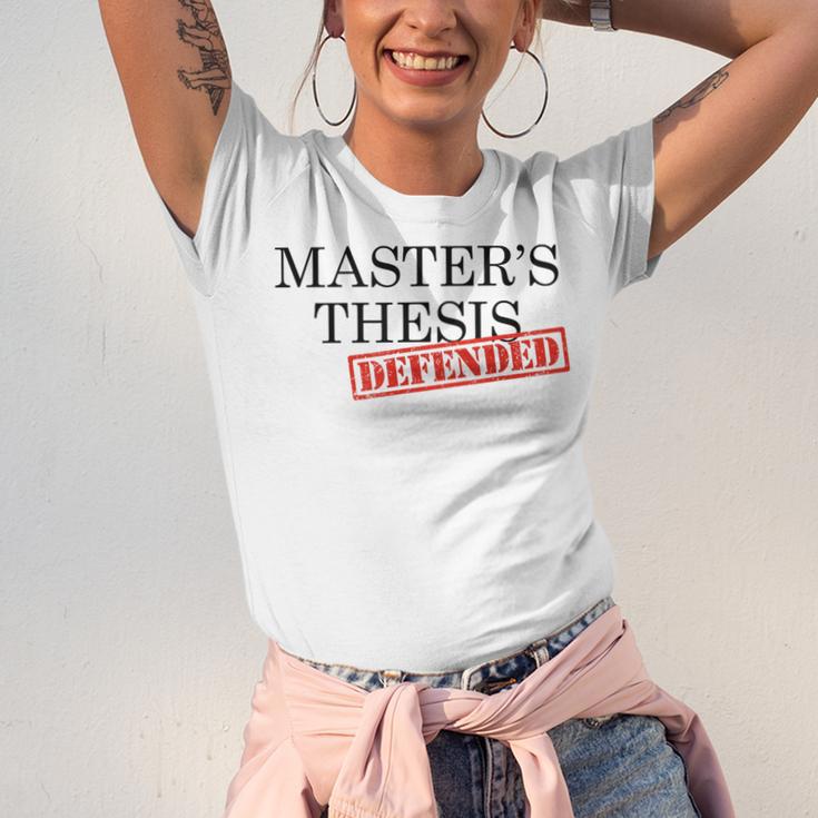 Master's Thesis Defense Tshirt Masters Graduation Shirt Unisex Jersey T-Shirt