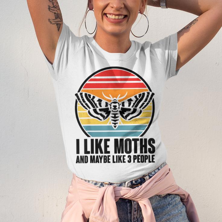 I Like Moths And Maybe 3 People Insect Moth Lovers Introvert Unisex Jersey T-Shirt
