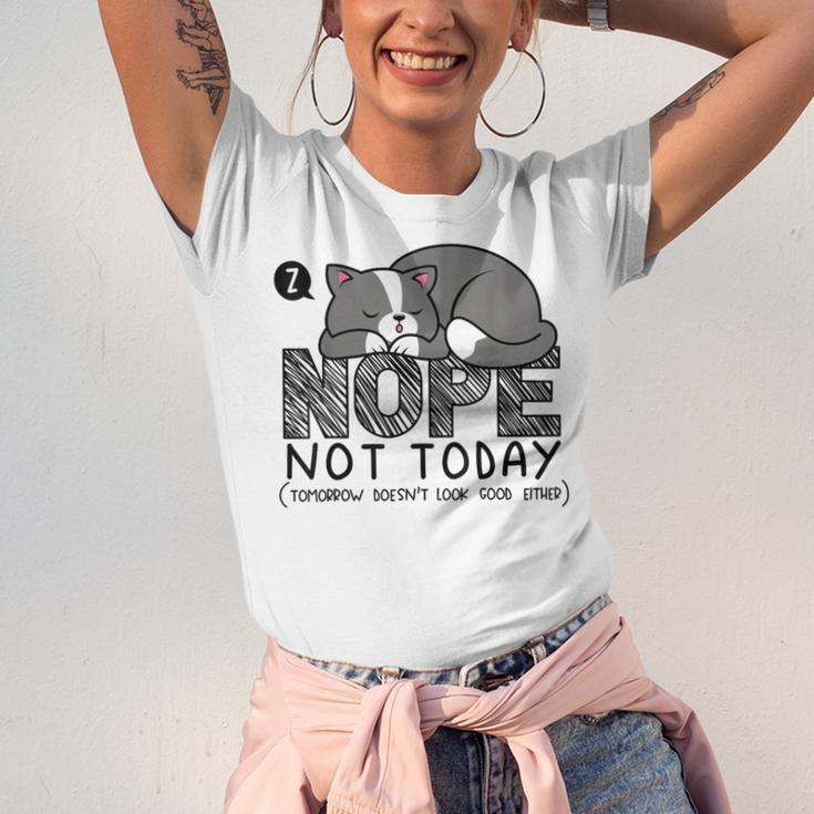 Nope Not Today Tomorrow's Not Looking Good Either Introverts Unisex Jersey T-Shirt Nope Not Today Tomorrow's Not Looking Good Either Introverts Unisex Jersey T-Shirt