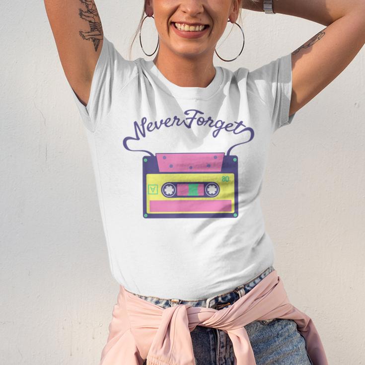 Nostalgia 1980s 80s 90s Costume Party Never Forget Unisex Jersey T-Shirt