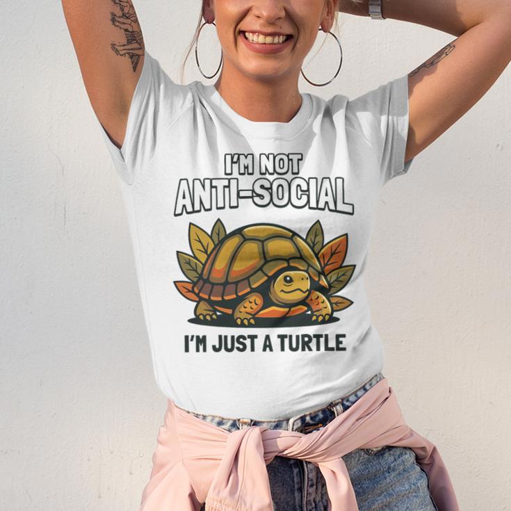 Not Anti Social Im Just A Turtle Sarcastic Introvert Humor Premium Tri-Blend Unisex Jersey T-Shirt Not Anti Social Im Just A Turtle Sarcastic Introvert Humor Premium Tri-Blend Unisex Jersey T-Shirt