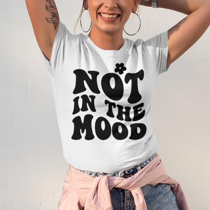 Not In The Mood Anti Social Introvert Sarcastic Retro Unisex Jersey T-Shirt