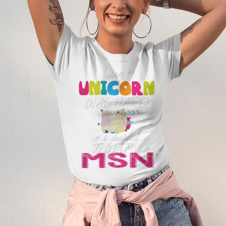 Nurse MSN Graduation Unicorn T-Shirt Nursing School Unisex Jersey T-Shirt
