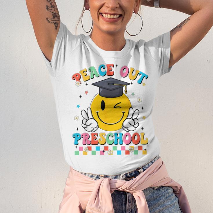 Peace Out Preschool Graduation Last Day Teachers Boys Girls Unisex Jersey T-Shirt