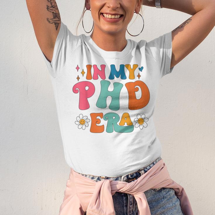 In My Phd Era Groovy Phd Graduation Future Doctor Unisex Jersey T-Shirt
