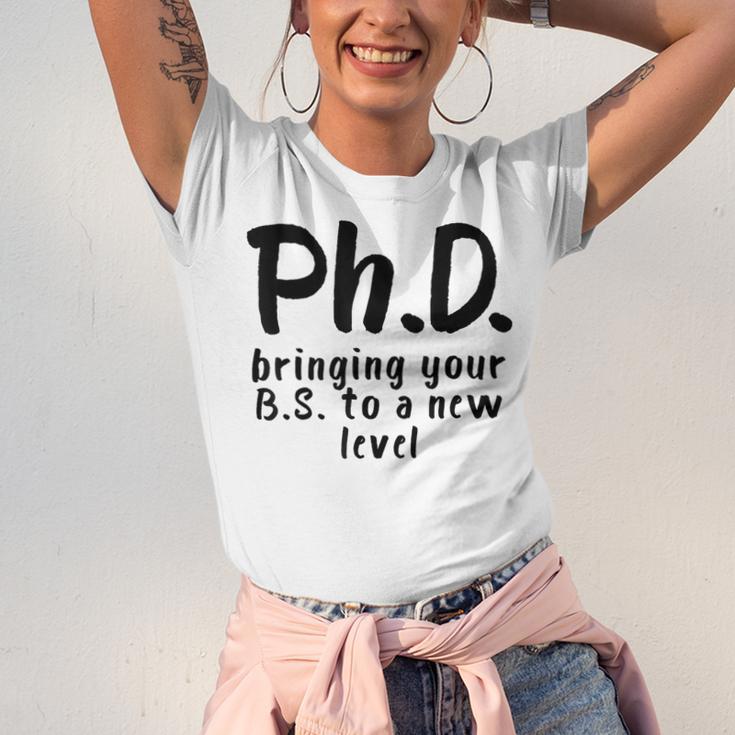 Phd Shirt Bs Doctorate Graduation Doctoral Unisex Jersey T-Shirt