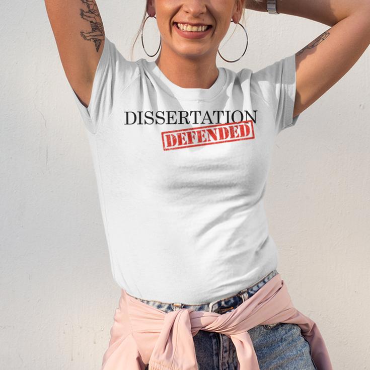 PhD Thesis Defense Graphic Doctoral Graduation Unisex Jersey T-Shirt