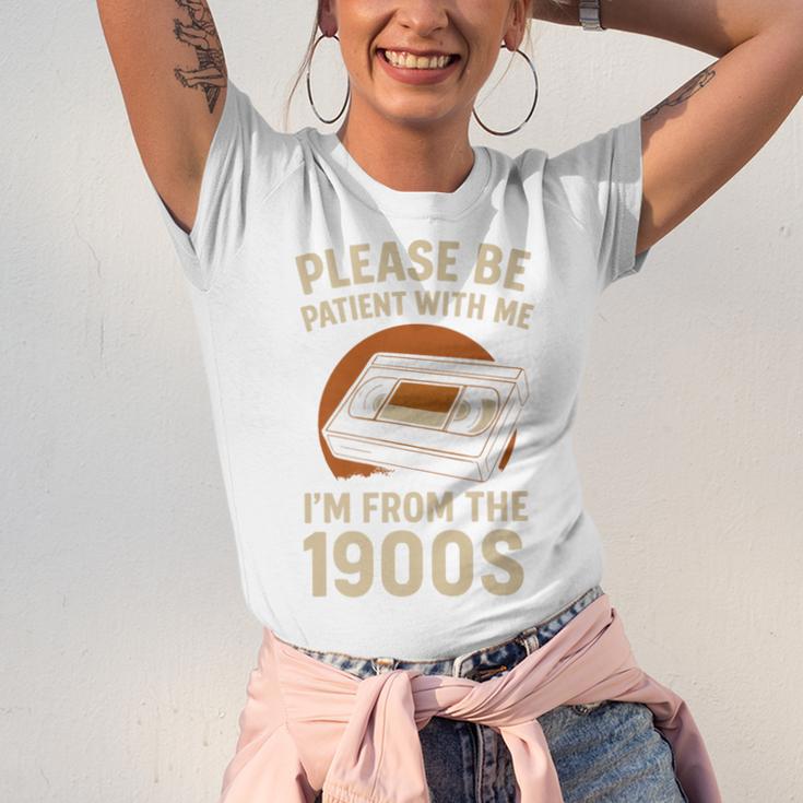 Please Be Patient I'm From The 1900s – Vintage Tape Premium Unisex Jersey T-Shirt