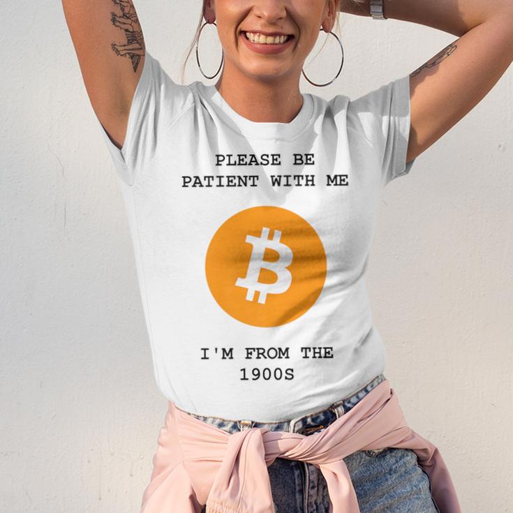 Please Be Patient With Me I'm From The 1900s Bitcoin Premium Unisex Jersey T-Shirt Please Be Patient With Me I'm From The 1900s Bitcoin Premium Unisex Jersey T-Shirt