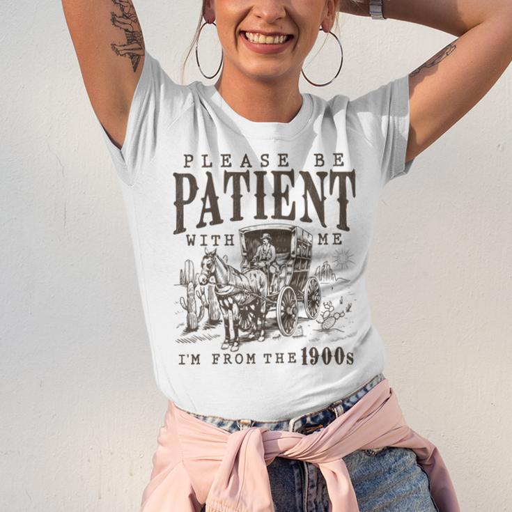 Please Be Patient I'm From The 1900s Boomer Meme Print Unisex Jersey T-Shirt Please Be Patient I'm From The 1900s Boomer Meme Print Unisex Jersey T-Shirt