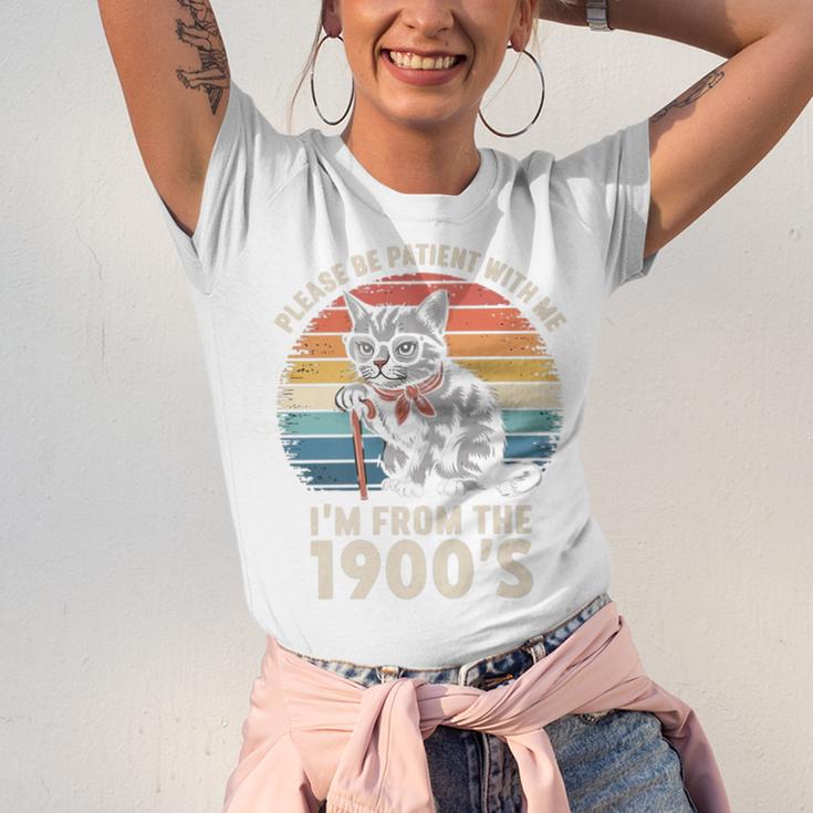 Please Be Patient With Me I'm From The 1900s Cat Premium Unisex Jersey T-Shirt