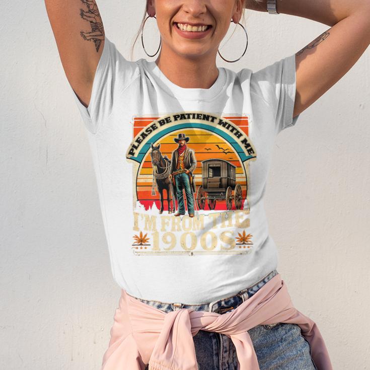 Please Be Patient With Me I'm From The 1900s Cowboy Premium Unisex Jersey T-Shirt Please Be Patient With Me I'm From The 1900s Cowboy Premium Unisex Jersey T-Shirt