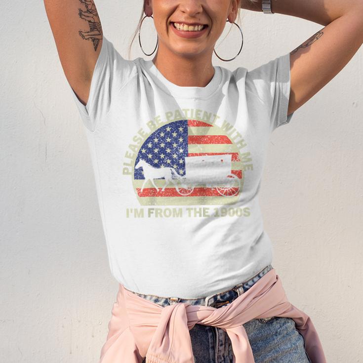 Please Be Patient With Me I'm From The 1900s Dad Vintage Raglan Baseball Tee Unisex Jersey T-Shirt