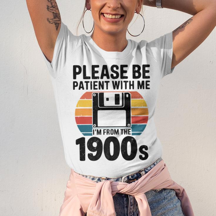 Please Be Patient With Me I'm From The 1900s Floppy Disk Premium Unisex Jersey T-Shirt
