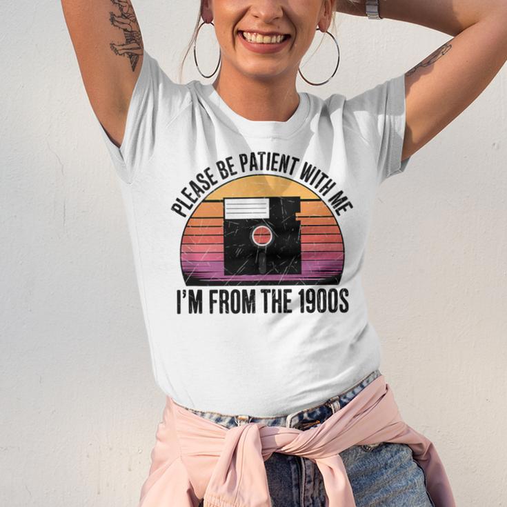 Please Be Patient With Me I'm From The 1900s Floppy Disk Unisex Jersey T-Shirt