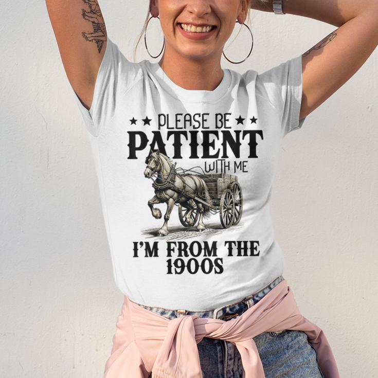 Please Patient I'm From The 1900s Quote Vintage Horse Unisex Jersey T-Shirt