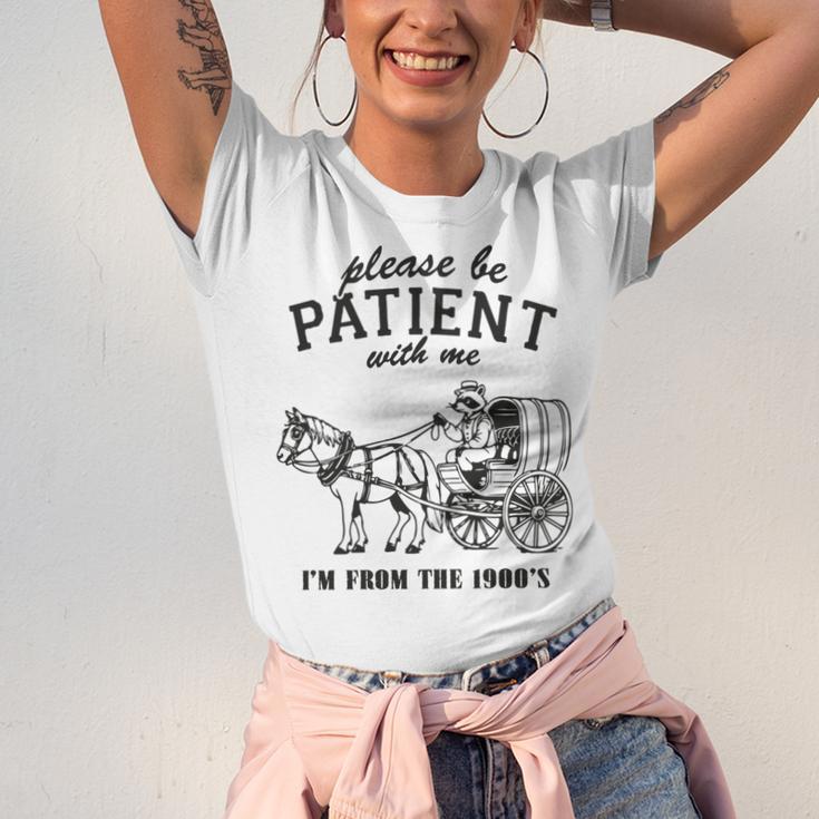 Please Be Patient I'm From The 1900s Raccoon Lover Unisex Jersey T-Shirt Please Be Patient I'm From The 1900s Raccoon Lover Unisex Jersey T-Shirt