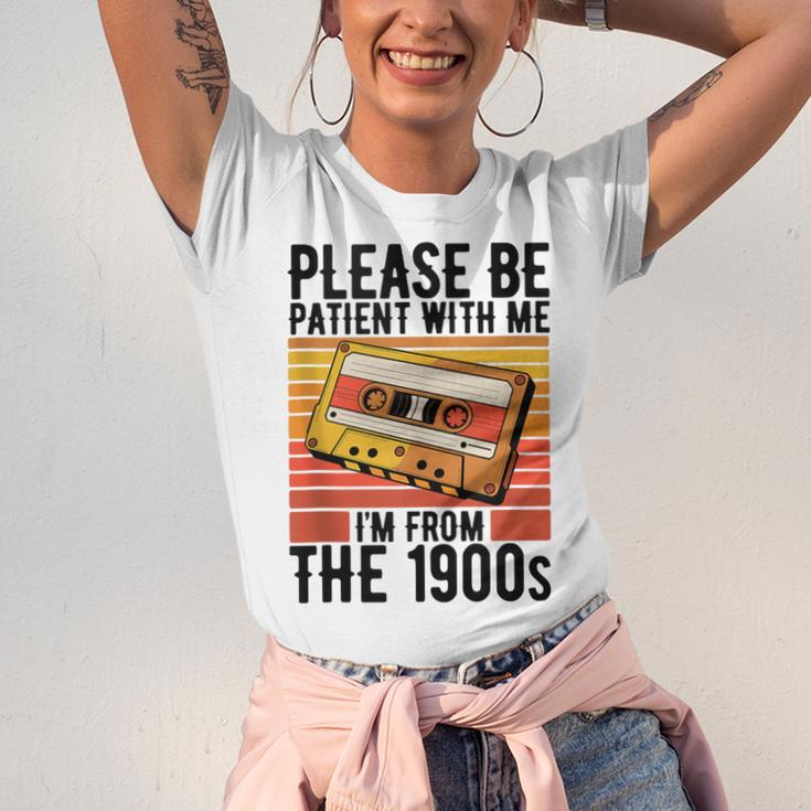 Please Be Patient With Me I'm From The 1900s Retro Birthday Unisex Jersey T-Shirt