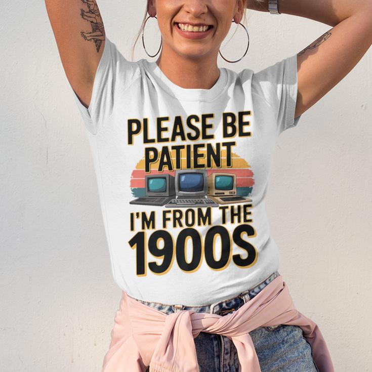 Please Be Patient I'm From The 1900s Retro Computer Premium Unisex Jersey T-Shirt