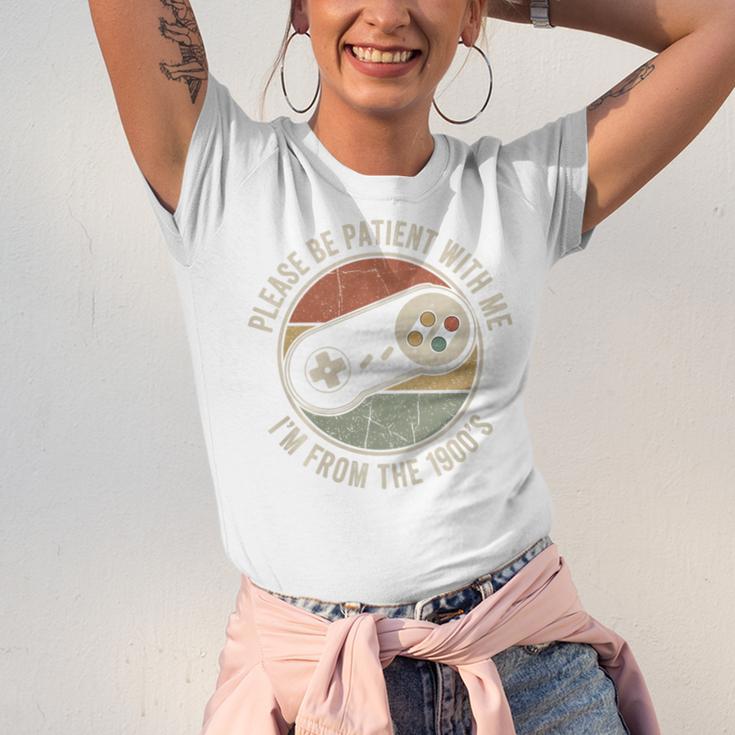 Please Be Patient With Me I'm From The 1900s Retro Gamer Premium Tri-Blend Unisex Jersey T-Shirt