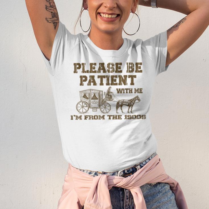 Please Be Patient With Me I'm From The 1900s Retro Horse Unisex Jersey T-Shirt