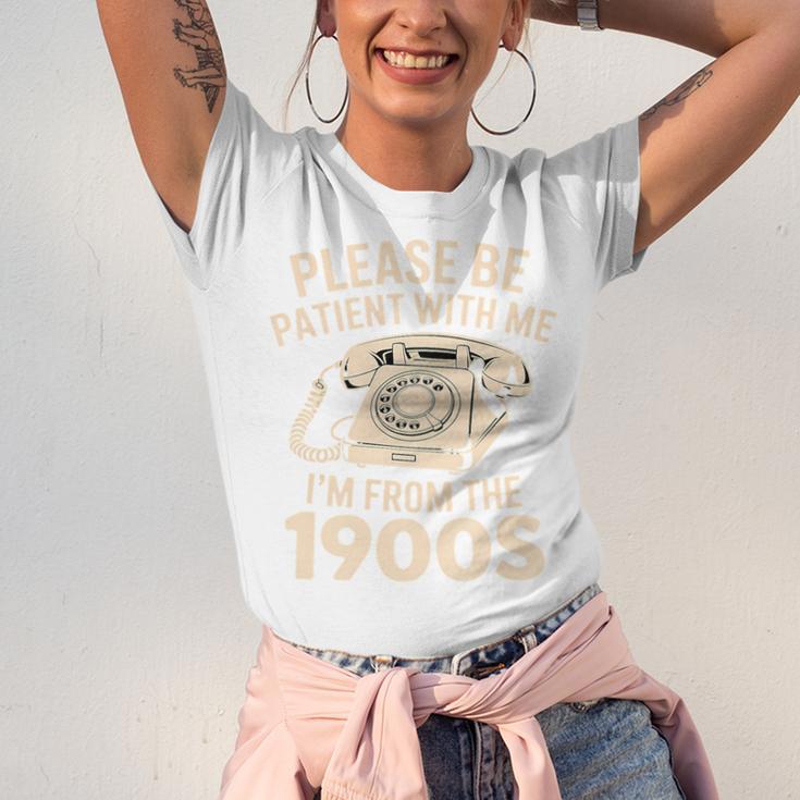 Please Be Patient With Me I'm From The 1900s Retro Humor Premium Tri-Blend Unisex Jersey T-Shirt