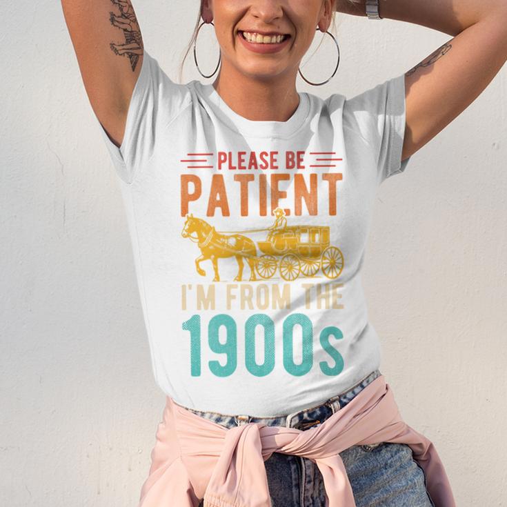 PLEASE BE PATIENT I'M FROM THE 1900s Vintage 1900s 90s Premium Unisex Jersey T-Shirt PLEASE BE PATIENT I'M FROM THE 1900s Vintage 1900s 90s Premium Unisex Jersey T-Shirt