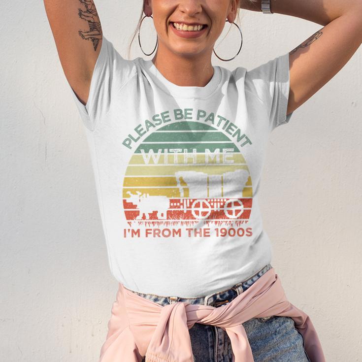 Please Be Patient With Me I'm From The 1900s Vintage Sunset Premium Unisex Jersey T-Shirt