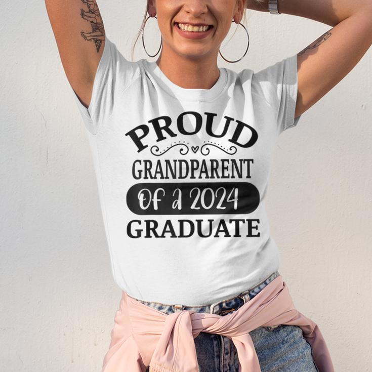 Proud Grandparent Of A Class Of 2024 Graduate Graduation Unisex Jersey T-Shirt