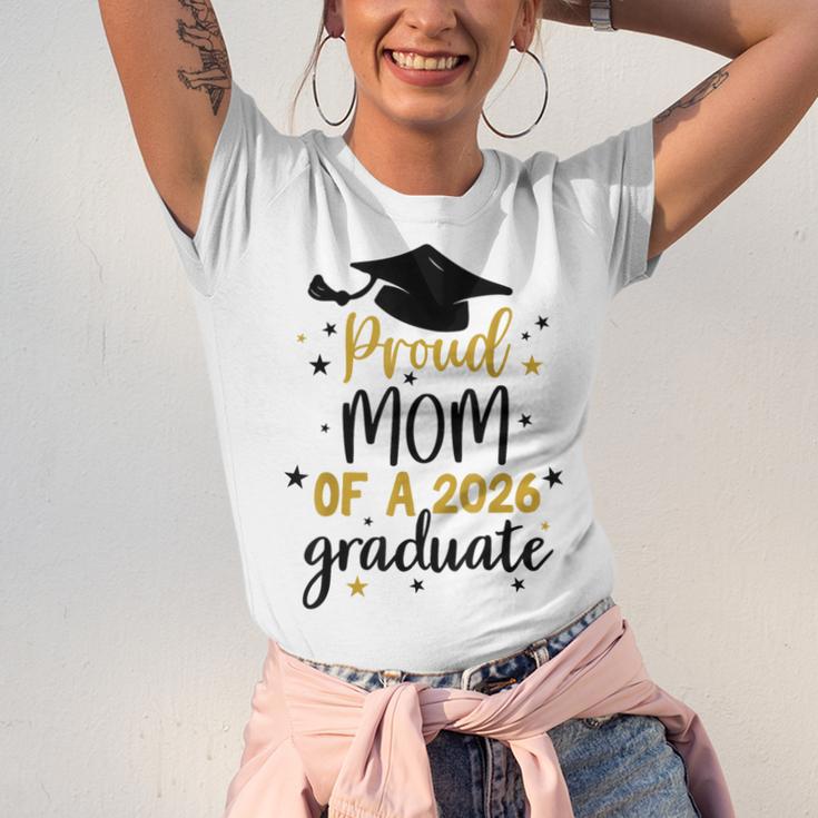 Proud Mom Of A Class Of 2026 Graduate Senior Graduation 2026 Unisex Jersey T-Shirt