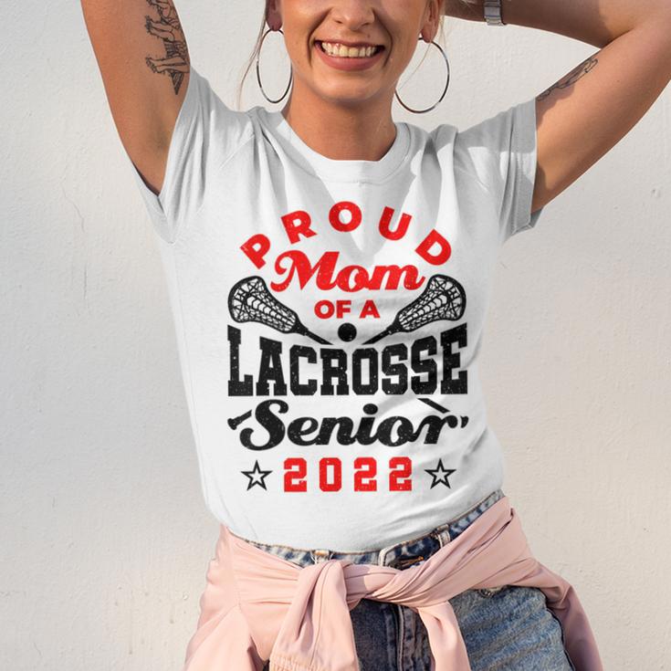 Proud Mom Of a Lacrosse Senior 2022 Graduation Unisex Jersey T-Shirt