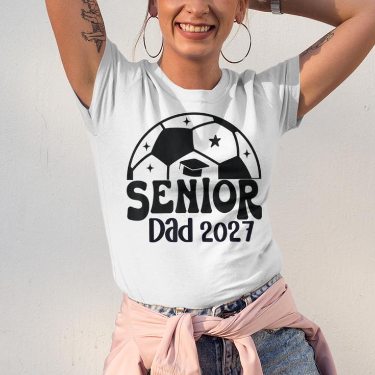 Proud Senior Dad Soccer Class Of 2027 Graduation Graduate Unisex Jersey T-Shirt