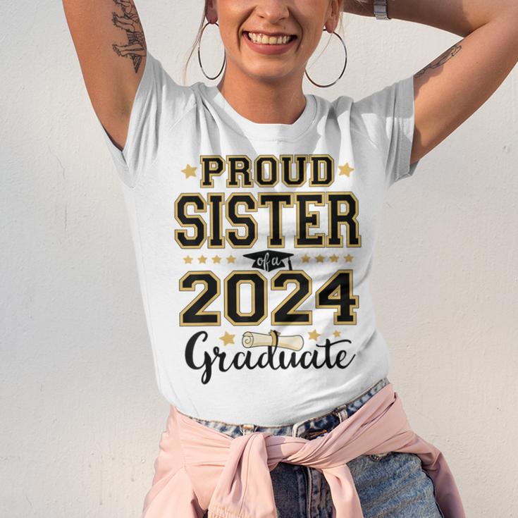 Proud Sister Of A 2024 Graduate Senior Graduation Unisex Jersey T-Shirt