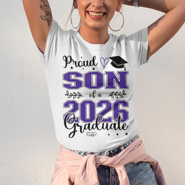 Proud Son Of a Class Of 2026 Graduate For Graduation Unisex Jersey T-Shirt
