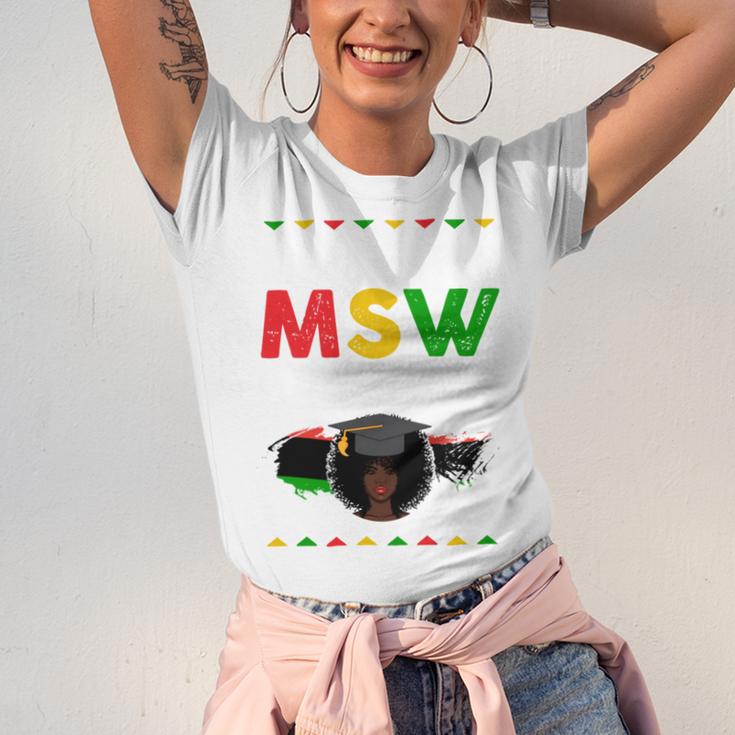 Queen MSW Social Work Grads Masters Graduation Unisex Jersey T-Shirt