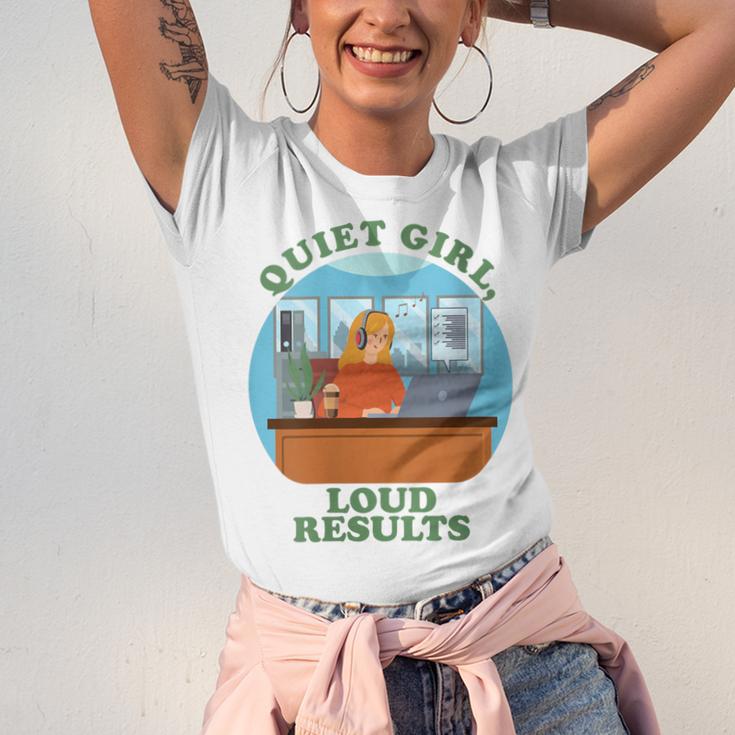 Quiet Girl Loud Results Introvert Office Staff Secretary Unisex Jersey T-Shirt Quiet Girl Loud Results Introvert Office Staff Secretary Unisex Jersey T-Shirt
