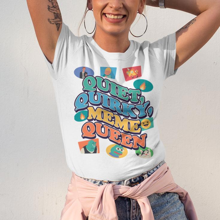 Quiet Quirky Meme Queen Introvert Anti People Meme Lovers Unisex Jersey T-Shirt Quiet Quirky Meme Queen Introvert Anti People Meme Lovers Unisex Jersey T-Shirt