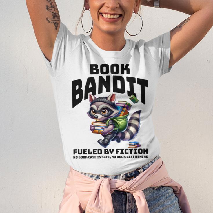 Racoon-Bookworm-Book Bandit-Fueled By Fiction Unisex Jersey T-Shirt Racoon-Bookworm-Book Bandit-Fueled By Fiction Unisex Jersey T-Shirt