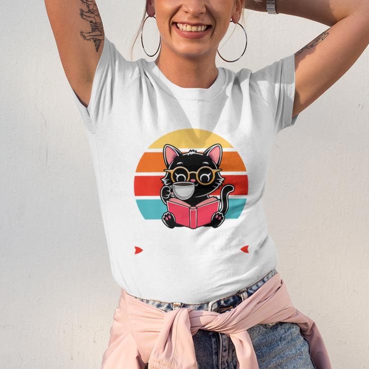 Read Books Drink Coffee Fight Evil Cat Premium Unisex Jersey T-Shirt Read Books Drink Coffee Fight Evil Cat Premium Unisex Jersey T-Shirt