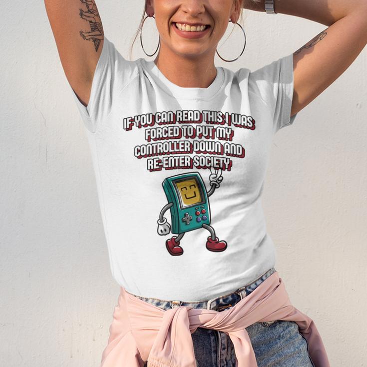 If You Can Read This Gamer Humor Gaming Introvert Unisex Jersey T-Shirt If You Can Read This Gamer Humor Gaming Introvert Unisex Jersey T-Shirt