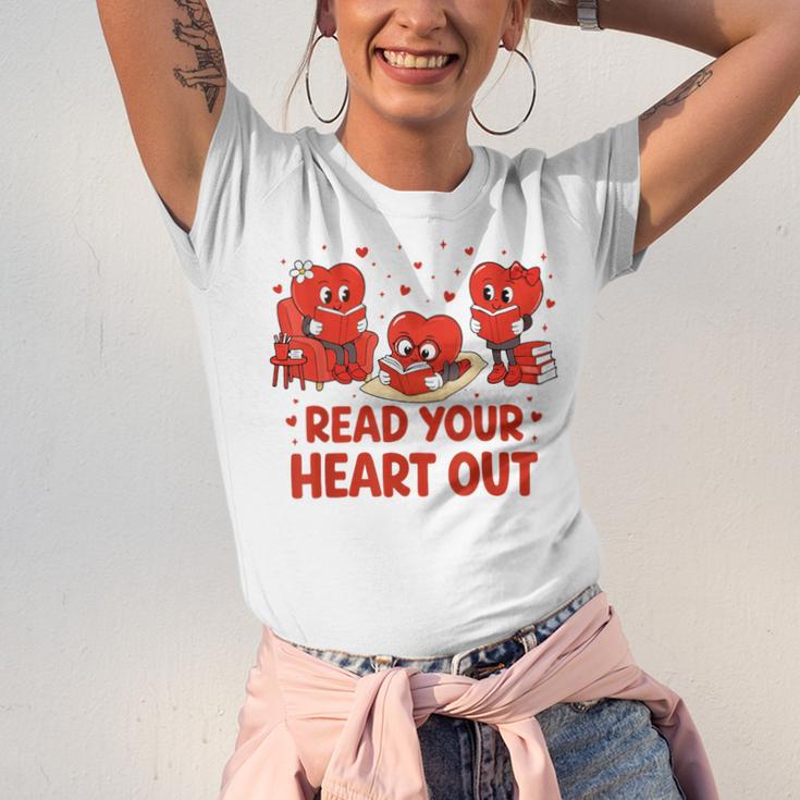 Read Your Heart Out Valentine Teacher Bookworm Lover Unisex Jersey T-Shirt Read Your Heart Out Valentine Teacher Bookworm Lover Unisex Jersey T-Shirt
