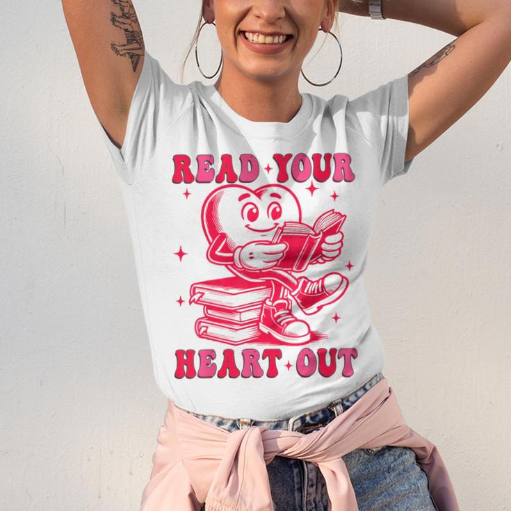 Read Your Heart Out Valentines Day Book Lover Bookish Teach Unisex Jersey T-Shirt Read Your Heart Out Valentines Day Book Lover Bookish Teach Unisex Jersey T-Shirt