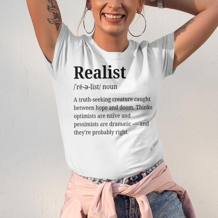 Realist Definition For Introverts Honest Personality Unisex Jersey T-Shirt Realist Definition For Introverts Honest Personality Unisex Jersey T-Shirt