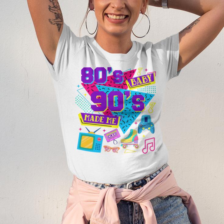 Retro 1980s 80's Baby 1990s 90's Made Me Nostalgia Birthday Premium Tri-Blend Unisex Jersey T-Shirt