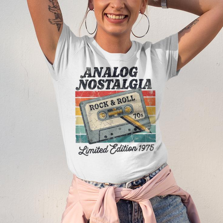 Retro Cassette Case 70s Vintage Music Analog Nostalgia Unisex Jersey T-Shirt